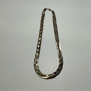 Vintage Gold Braided Faux, Costume Necklace